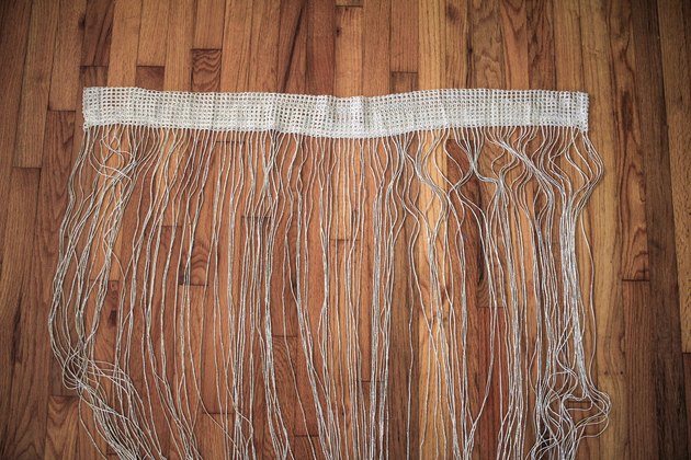 Fringe curtain panel spread out