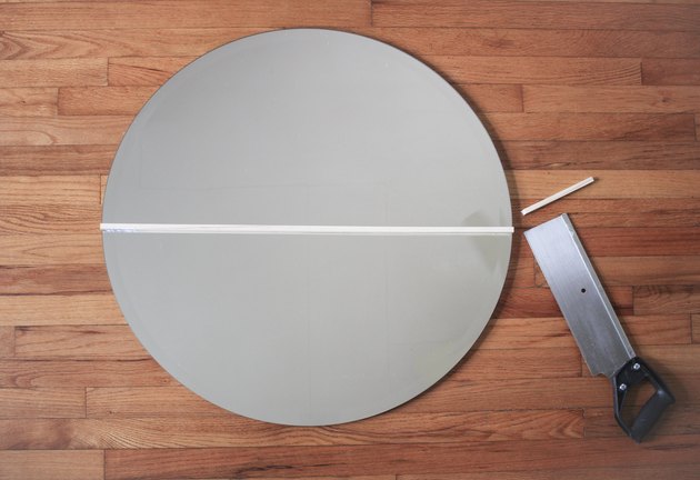 Dowel cut to mirror diameter
