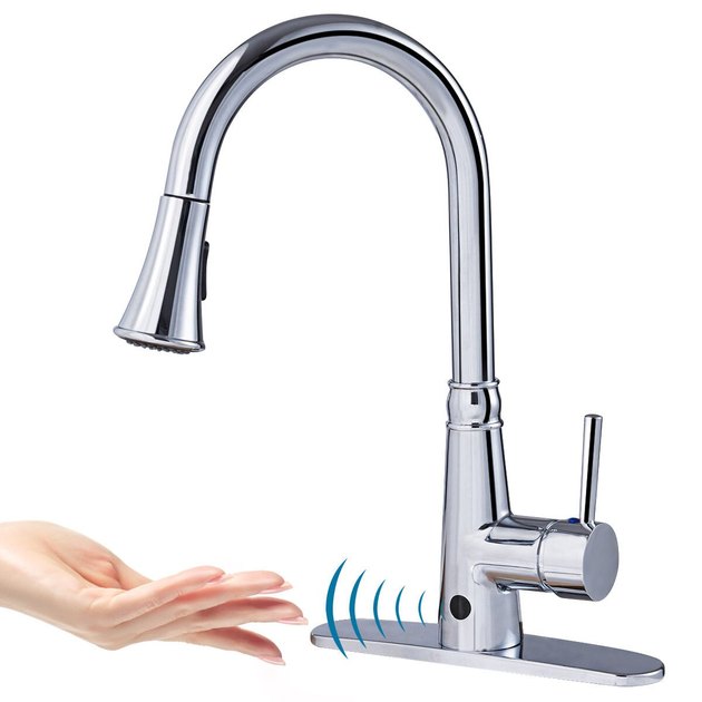 A touchless faucet.