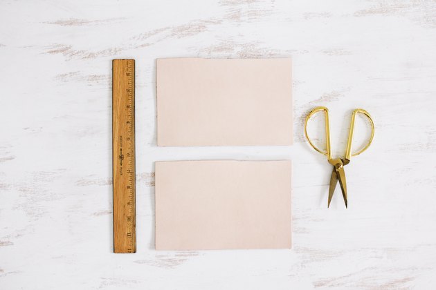 Two leather pouches cut out