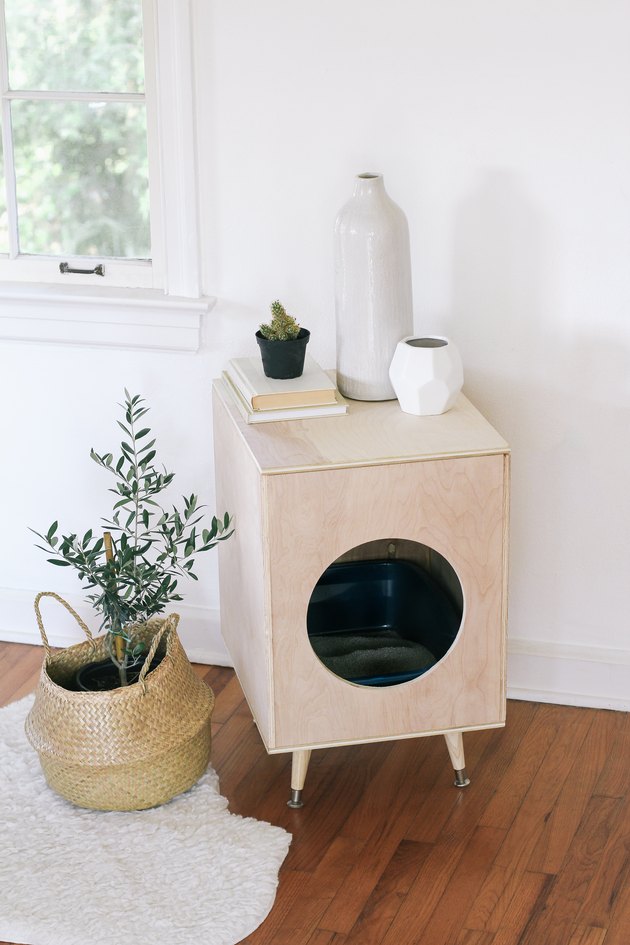 DIY Modern Plywood Kitty Litter Box | Hunker