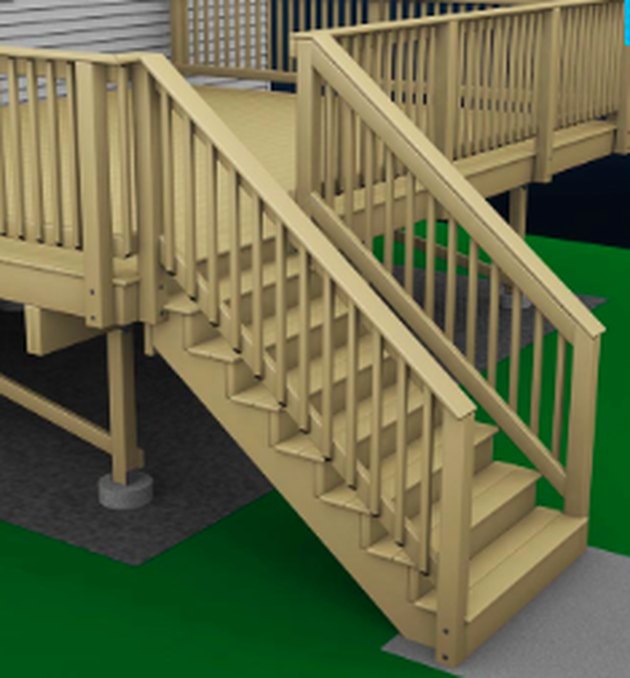 Finished deck staircase.