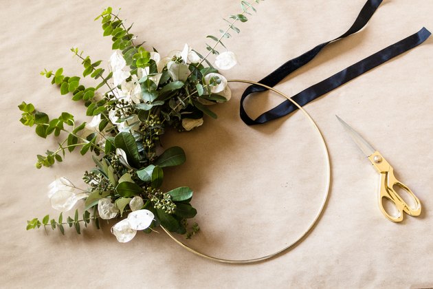 DIY Gold Hoop Wreath