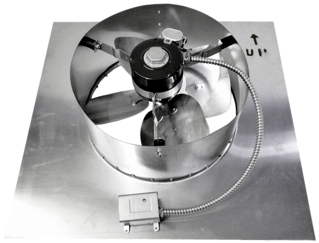 Attic gable fan.