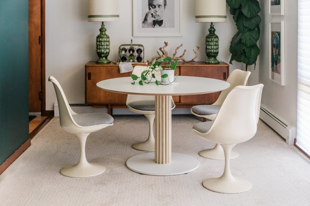 Small dining room with IKEA table upgrade