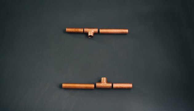 Pipes laid out for long sides of candelabra