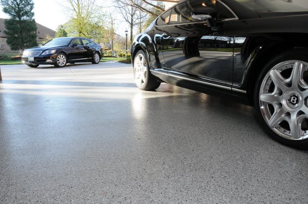 Epoxy garage floor.