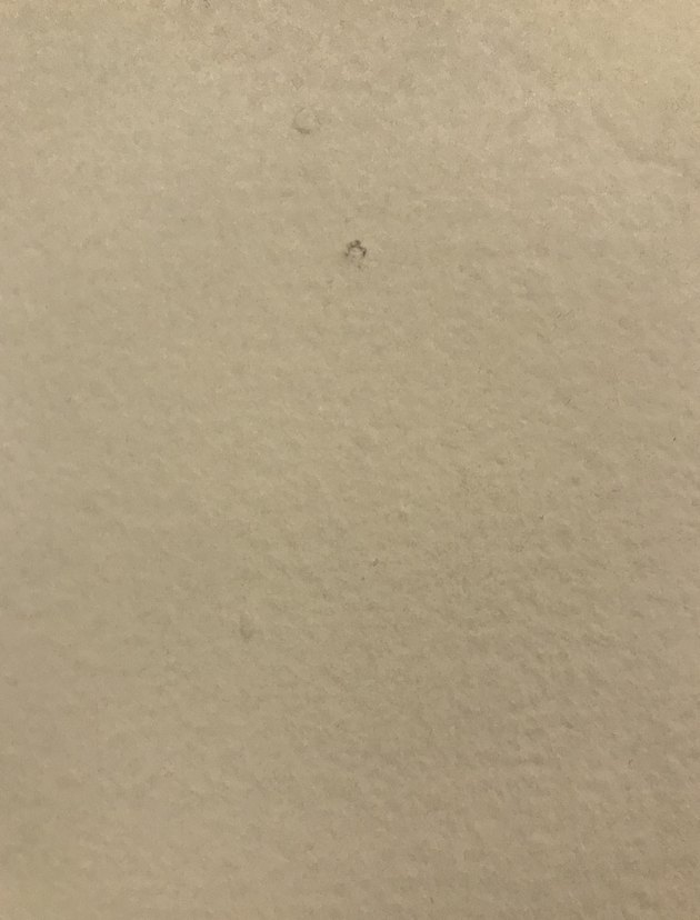 filled nail hole