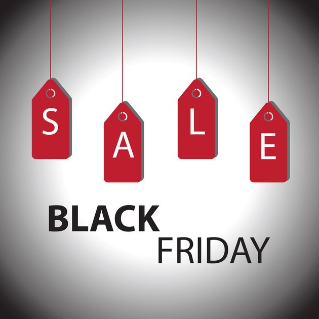 Black Friday sale add or flyer with percent sale - Illustration