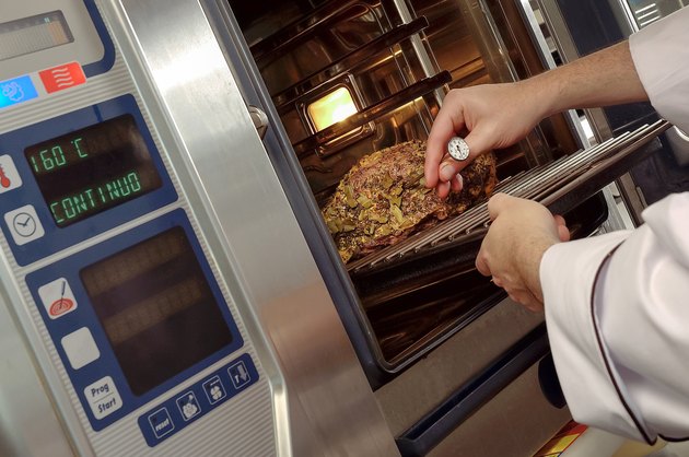 Chef Checking Temperature of his Roast