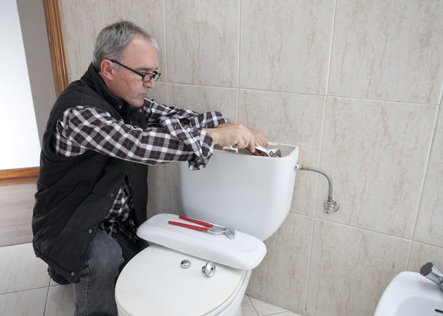 Plumber at work
