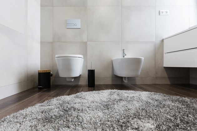 luxury bathroom interior with toilet and bidet