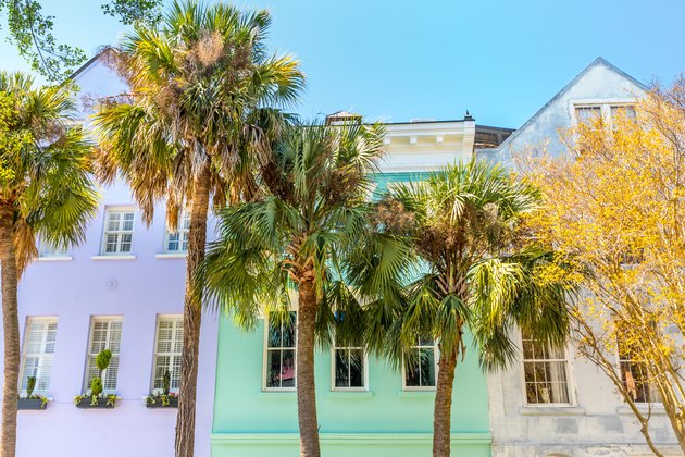 Colorful Rainow Row Charleston, South Carolina