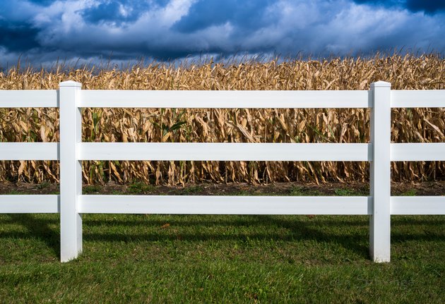 New post-and-rail fence.