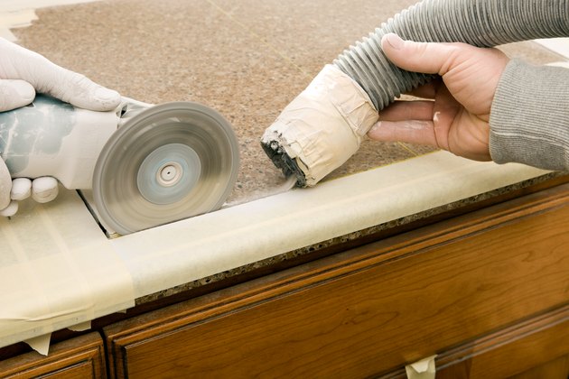 cutting countertop for kitchen sink