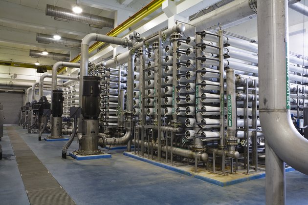 Interior of Reverse Osmosis Water Purification Plant