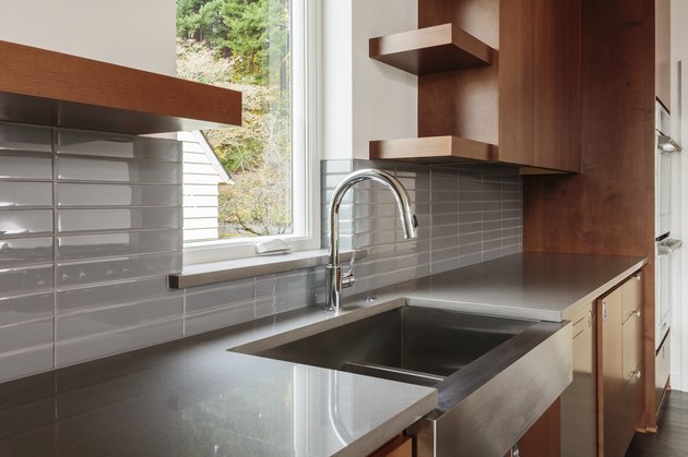 Modern bright sleek kitchen