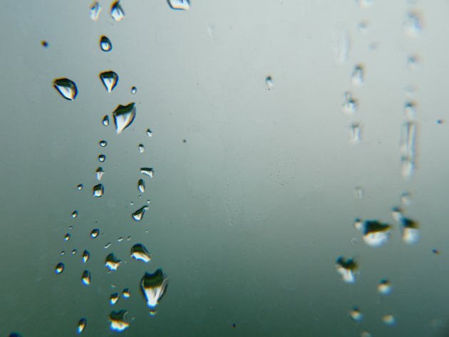 Water drops on glass.