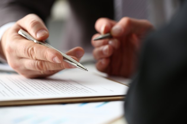 Male arm in suit and tie fill form clipped