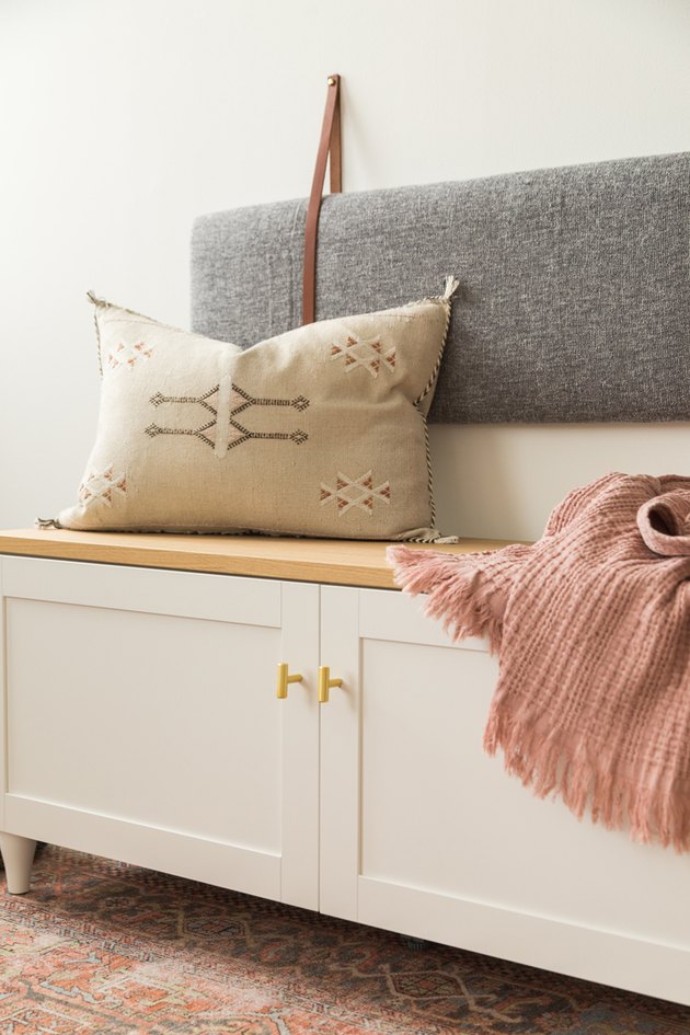 Ikea Hack Mudroom Bench with upholstered pad