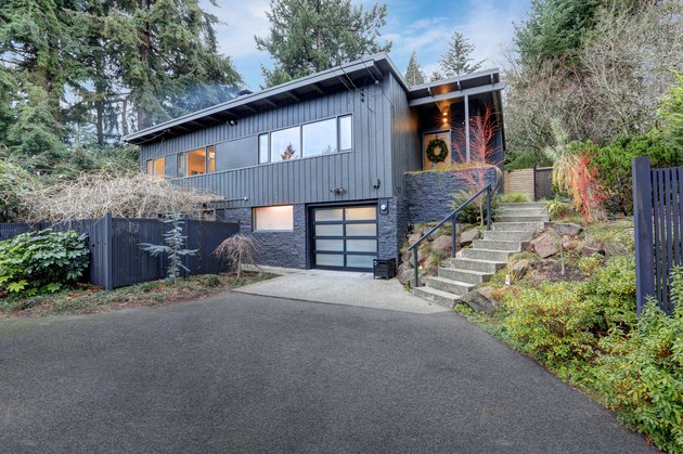 Nice blue American home exterior