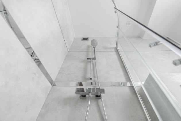 New Shower Cabin in the Bathroom