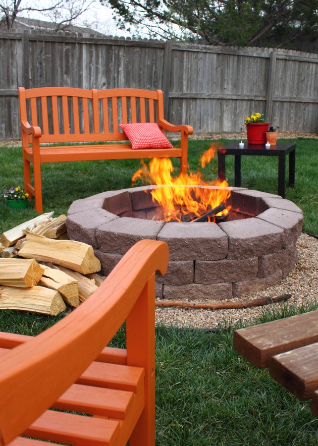Backyard fire pit