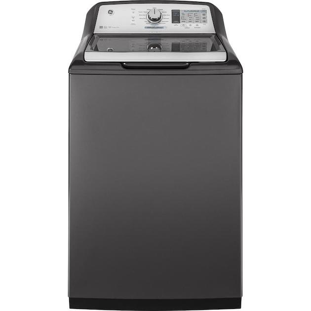 GE 5.0 cu. ft. High-Efficiency Diamond Gray Top Load Washing Machine and Wi-Fi Connected with SmartDispense, ENERGY STAR