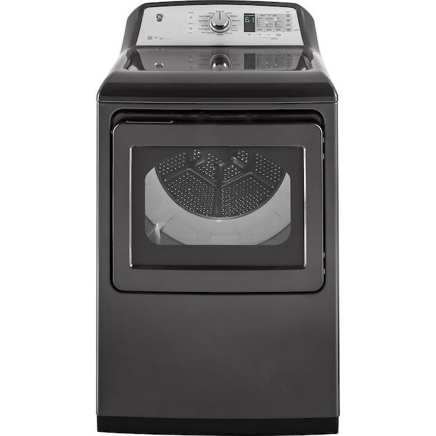 GE 7.4 cu. ft. 240 Volt Diamond Gray Electric Vented Dryer with Steam and Wi-Fi Connected, ENERGY STAR