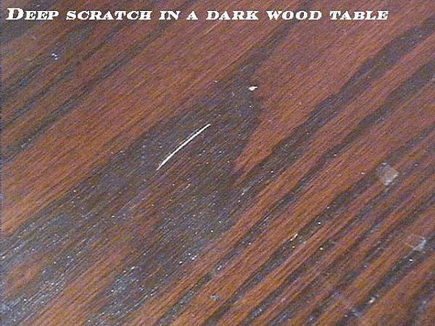how to fix a scratch in wood table