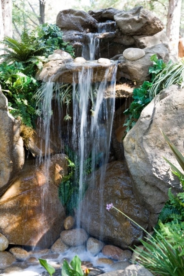 building backyard waterfall