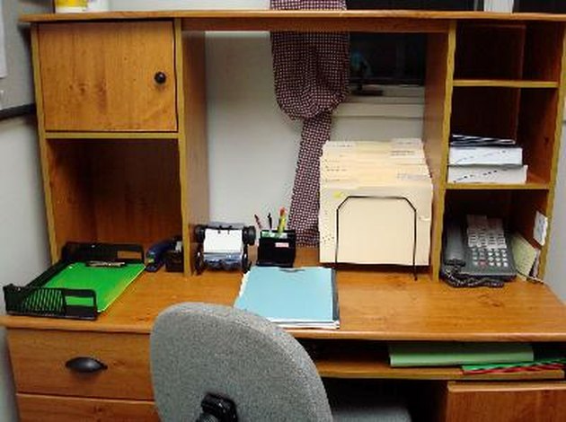 View Of Office Desk Area
