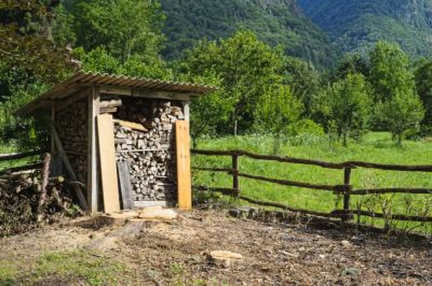 shed firewood stand alone