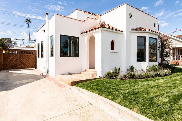 white spanish style home