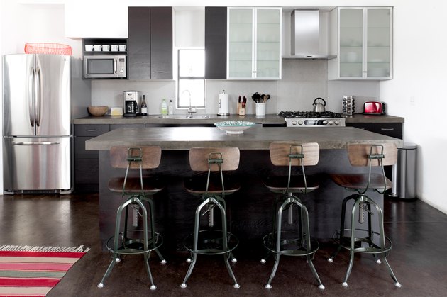 kitchen space with four chairs