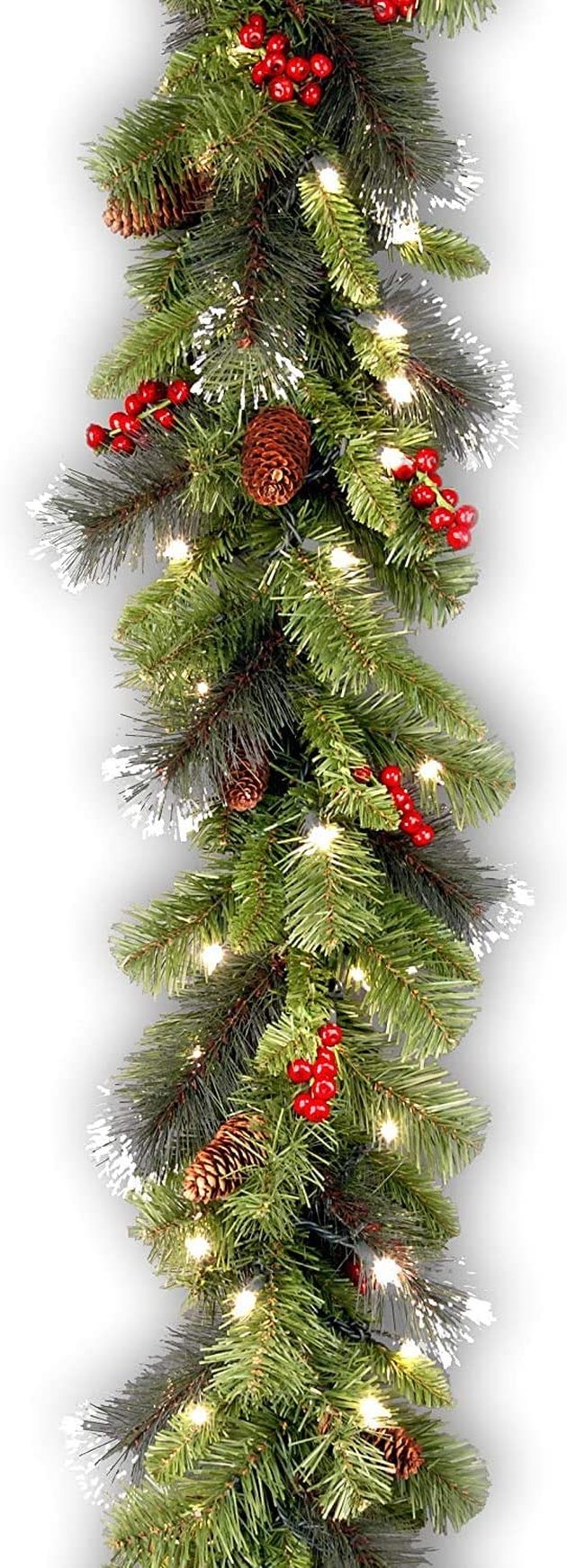 This no-frills, nine-foot Christmas garland is ready to go out of the box with festive additions like warm lights, pine cones, and berry clusters. It’s available in battery-powered and plug-in options, leaving you even more options to decorate your home, whether you want to make your front door, railings, or mantles pop for the holidays.