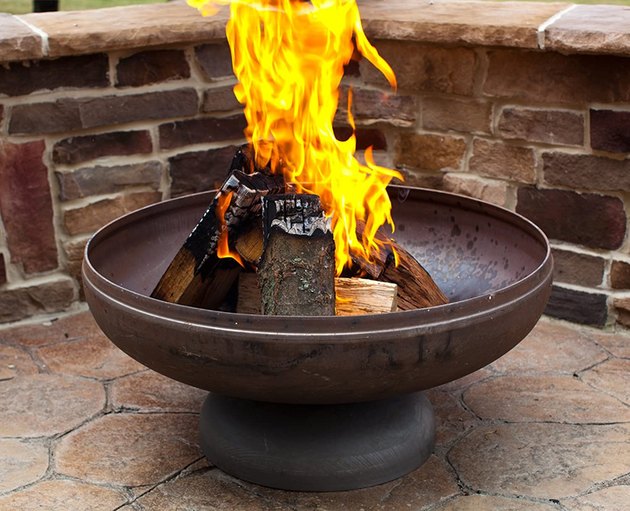 This fire pit is made from two pieces of welded, durable solid steel. Each fire pit is a numbered piece of art and comes with a lifetime guarantee.