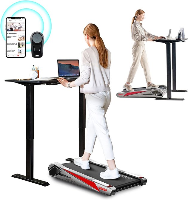 If you have extremely limited space, this treadmill is for you. It has a max speed of 3.1 mph and a five-degree incline.
