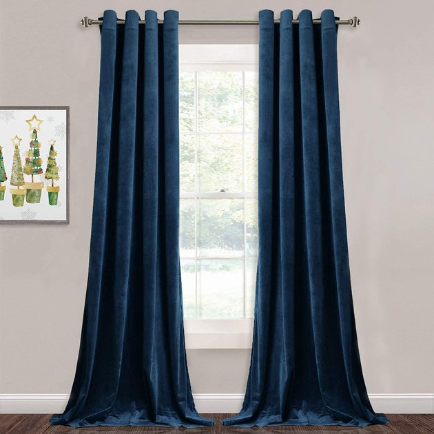 Add a touch of glam to your space (and block out sunshine) with these luxe velvet blackout curtains.
