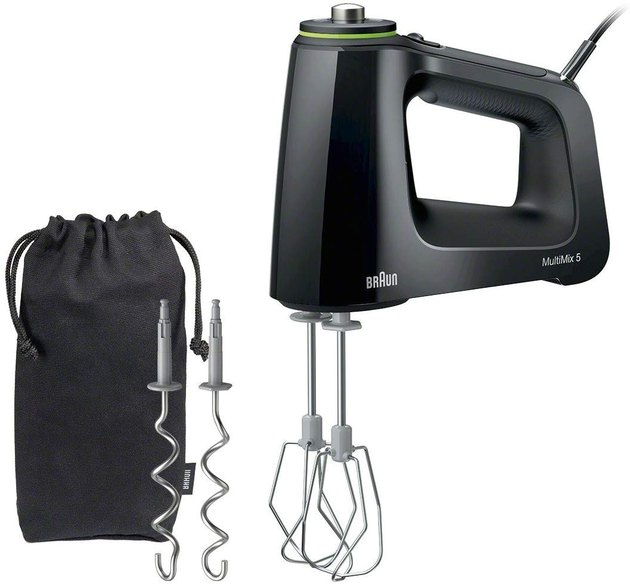 Coming in at just over two lbs, this mixer is small but super powerful. This particular model comes with two dough hooks, but you can also upgrade to the next model, which includes a two-cup chopper, for an additional price.