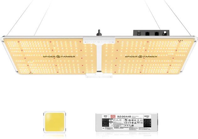 2022 NEW VERSION LOWER RUNNING COSTS & HIGHER-QUALITY YIELDS: SPIDER FARMER LED Grow Lights utilize the latest in high yielding LEDs technology today-Samsung LM301B diodes, high Energy Efficiency with 2.7 umol/J, create the better canopy light penetration. SF2000 only consumes 202w, running 50% less power than the other 1500 QB lights(SMD LEDs) or Blurple lamps , and still was 50% more harvest. Veg footprint is 3 x 4 ft, Flower is 2 x 4 ft.
