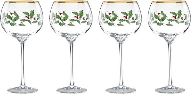 Make the holiday season feel all the more special with this festive set of glasses. They'll add a pop of color and style, while still remaining subtle and classy.