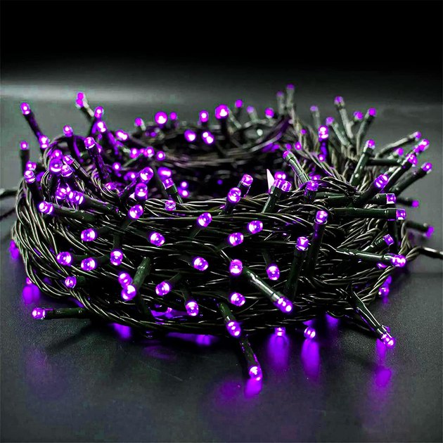Give your home an instant Halloween makeover with these sparkling purple string lights.