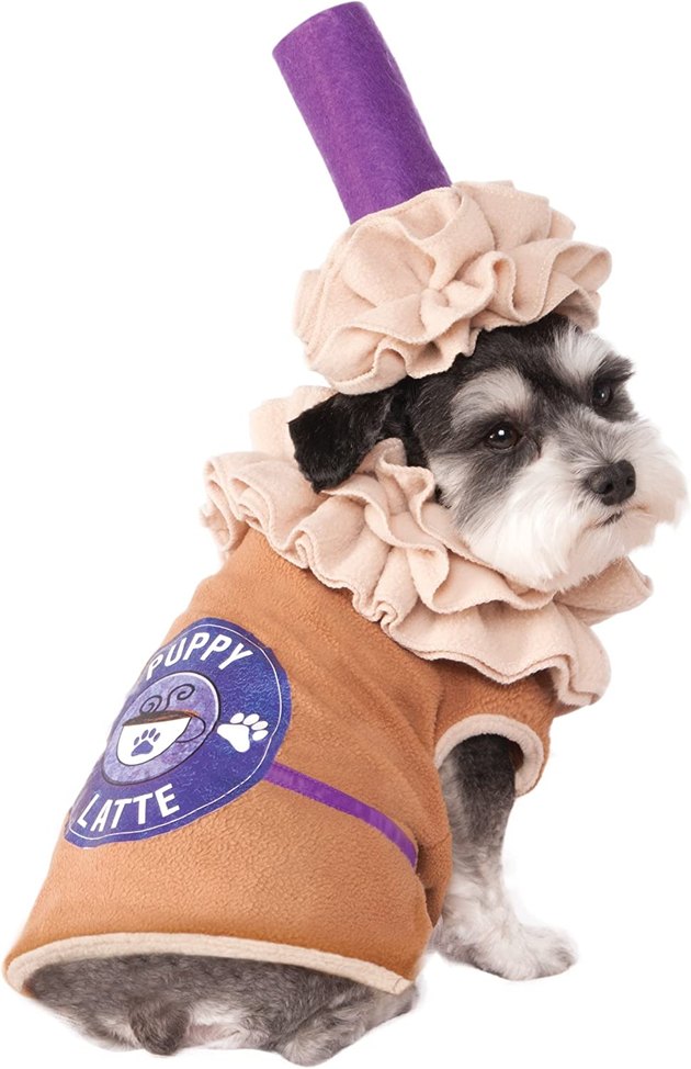 You don't need a barista to make the perfect puppaccino. This two-piece latte costume is extra sweet and topped off with faux foam and a straw.