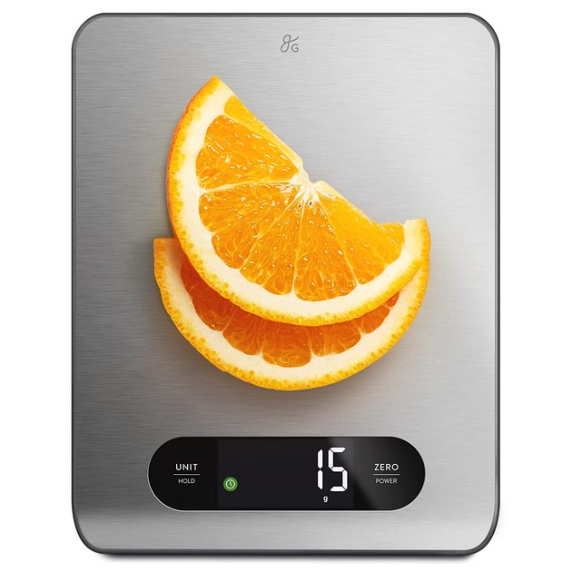 Weigh and measure your food in serious style thanks to this stainless steel food scale. Its features include a high-def LCD display and ultra-thin profile (think: the same width as a smartphone).