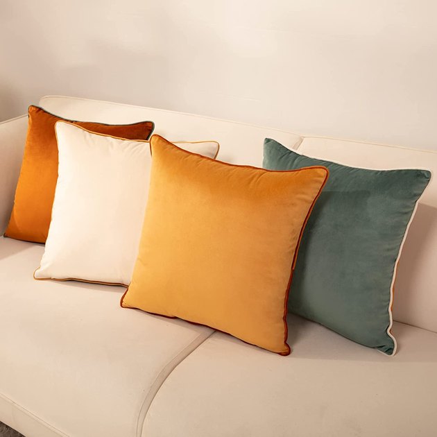 These super-soft velvet pillow covers feature all the colors you'll see at a pumpkin patch. And since each side of the case is a different hue, you can switch up the scheme of your couch according to your mood.
