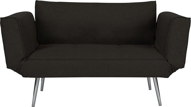 Love modern decor? Consider this futuristic-looking loveseat from Novogratz, which features metal legs and angular armrests that fold down into a chaise lounge.