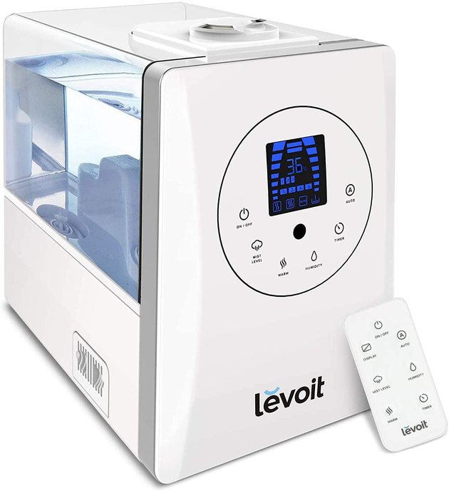 Struggle with dry air throughout all the seasons? Try this warm and cool mist humidifier from Levoit. It has a large 6-liter tank, along with a built-in humidity sensor and essential oil tray, to provide up to 60 hours of warm and cool mist in any space. And if you love essential oils, it also comes with a remote to easily control your settings.
