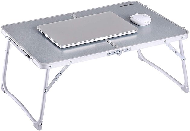 This foldable bed tray has a large surface and can be used for everything from eating a meal to watching a movie on your laptop. It’s also travel-friendly, as it’s lightweight, has a handle, and can be used on-the-go whether you need it for an outdoor picnic or camping.