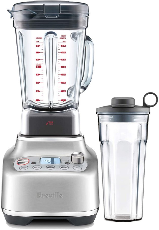 You’ll find that most quiet blenders have noise-dampening shields, but not the Breville Super Q Blender. While powerful with an 1,800-watt motor, the blender features noise suppression technology with a cooling system that reduces noise. Additionally, the blender has five one-touch programs, 12 speed settings, and is Vac Q compatible to create extra smooth textures. As for the warranty, you have limited coverage for up to 10 years.